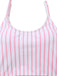 Pink 1950s Striped Bow Tie Back Swimsuit