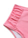 Pink 1950s Striped Bow Tie Back Swimsuit