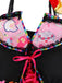1970s Rainbow Halloween Print Vampire Bride Dress