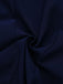 Dark Blue 1960s Contrast Raw Cuffs Buttons Dress