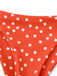 1970s Polka Dot Tie-Front Strapless Bikini Set