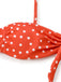1970s Polka Dot Tie-Front Strapless Bikini Set