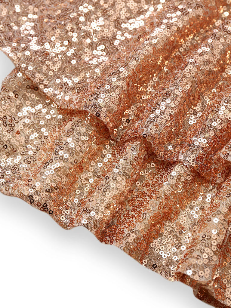 1960s Sequined Strappy V-Neck Culotte Romper