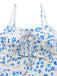 Blue 1930s Spaghetti Strap Daisy Dress