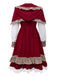 1950s Little Red Riding Halloween Costume Dress With Cape