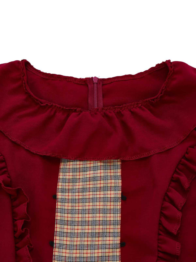 1950s Little Red Riding Halloween Costume Dress With Cape