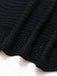 Black 1970s Solid Halter Knit Dress