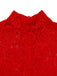 Red 1980s High Neck Sheer Lace Bodycon Maxi Dress