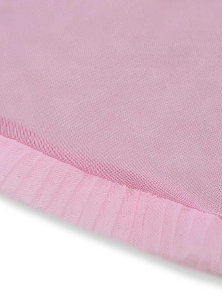 1950s Sheer Flared Sleeve Belted Long Robe