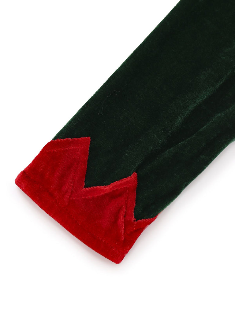 Red 1970s Christmas Elf Jovie Dress Set