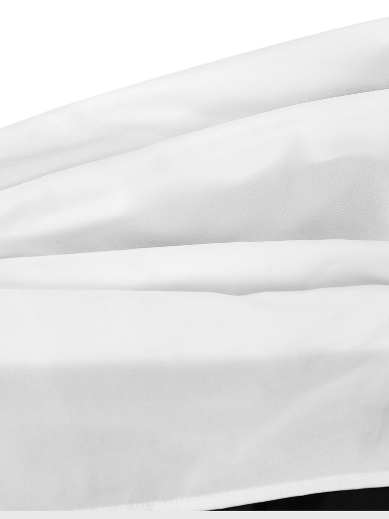 Black 1980s Contrast Off-Shoulder Dress