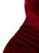 Burgundy 1980s Velvet Strapless Slit Dress