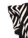 Black 1950s Zebra Striped Ruffled Waist Romper
