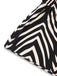 Black 1950s Zebra Striped Ruffled Waist Romper