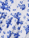 Blue 1950s Floral Spaghetti Strap Dress
