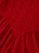 1950s Solid Bow Tie Lace Gothic Dress