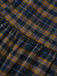 Dark Coffee 1950s Bow Strap Plaid Dress