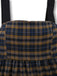 Dark Coffee 1950s Bow Strap Plaid Dress