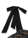 Dark Coffee 1950s Bow Strap Plaid Dress