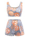 1970s Halloween Ghost Pumpkin Flannel Vest Pajama Set