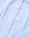 Light Blue 1970s Fitted Solid Blouse