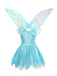 1970s Halloween Fairy Butterfly Wings Glitter Tulle Dress