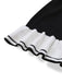 1970s Black & White Contrast Knitted Ruffle Dress
