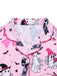 Dark Pink 1970s Halloween Boo Print Pajama Set