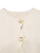 Beige 1960s Starfish Shell Buttons Sleeveless Dress