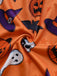 1960s Halloween Print Lace Patchwork Sleepwear
