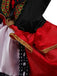 2PCS Red 1970s Riding Hood Costume Cape With Corset Dress