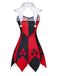 1970s Ruffled Collar Halloween Clown Costume Set