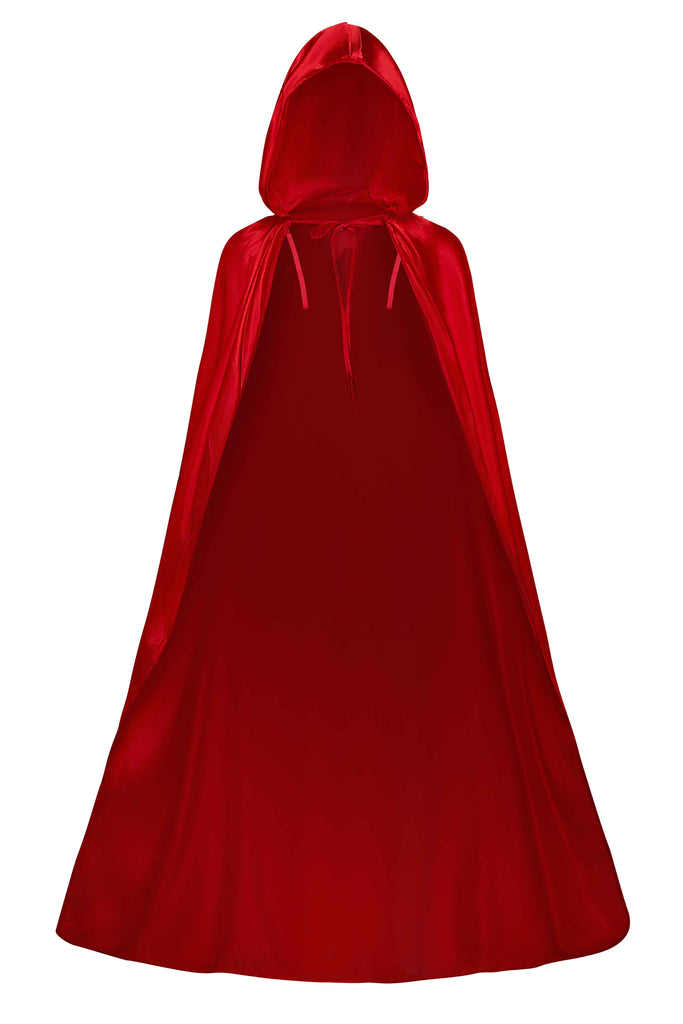 2PCS Red 1970s Riding Hood Costume Cape With Corset Dress