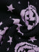 Black 1970s Halloween Pumpkin Bat Knit Sweater