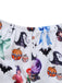 1970s Halloween Witch Print Satin Pajama Set