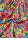 Multicolor 1960s Halter Floral Bow Heart Dress