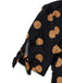 Black 1940s V-Neck Polka Dots Dress
