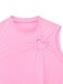 2PCS Pink 1950s Solid Heart Hollow Vest & Pants