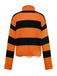 Black & Orange 1950s Halloween Bat Applique Knit Sweater