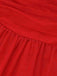 1950s Bandeau Solid Glitter Back Bow Skater Dress