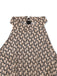 Beige 1930s Geometric Pattern Halter Sleeveless Jumpsuit