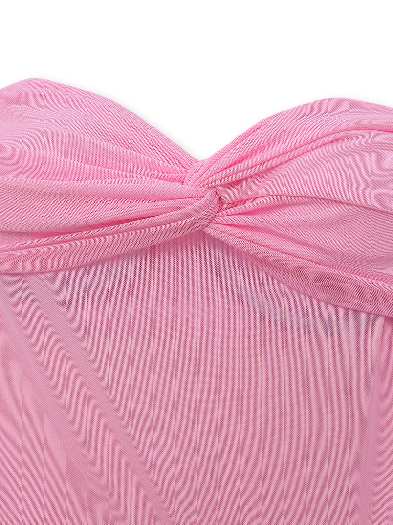 1950s Strapless Halter Neck  Dress