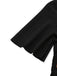 Black 1940s Embroidery Boho V-Neck Dress