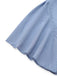 1940s V-Neck Ruffled Sleeve Slit Dress