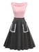 [Pre-Sale] 2PCS 1950s Boat Neck Top & Pocket Cotton Pleated Skirt