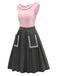 [Pre-Sale] 2PCS 1950s Boat Neck Top & Pocket Cotton Pleated Skirt