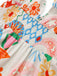 1970s V-Neck Boho Smocked Sleeveless Dress