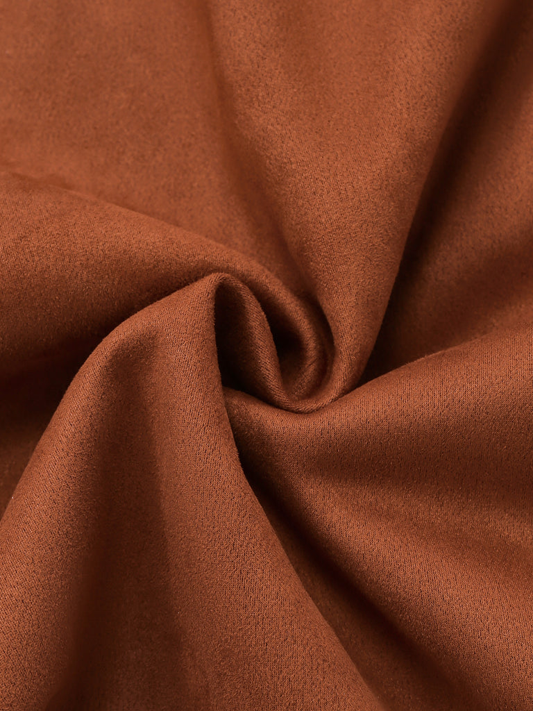 Brown 1940s Double-Breasted Lapel Western Style Coat