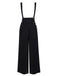 [US Warehouse] Black 1930s Solid Suspender Pants