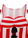 1960s Striped Halloween Evil Clown Slip Dress
